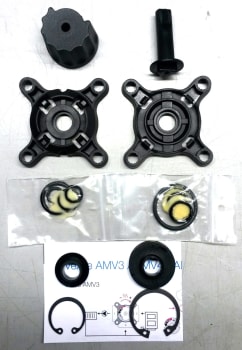 AMW repsett til Vexve shuntventiler i 3 og 4-veis i messing