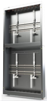 Kombiskap type C2, 3-8 kurser BHD 550x1270x118mm m/ ramme og dør