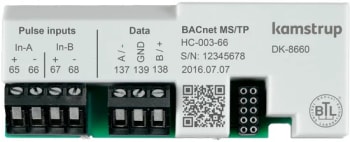 Multical BACnet MS/TP, inputs