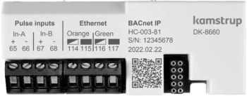 Multical BACnet IP, inputs
