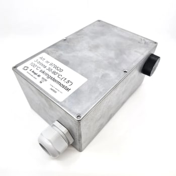 RS PRO box m/ 3-trinns 30-90/100°C sikringstermostat for R40 og R50 el-kolbe 7,5-12kW, 3x230V
