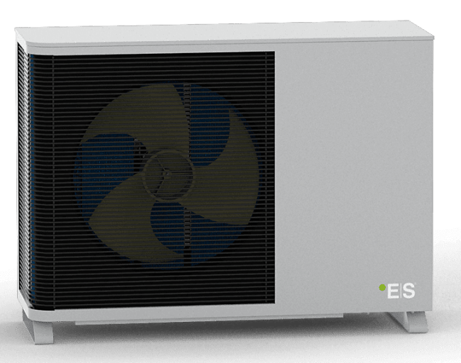 ES luft/vann 9 kW utedel, V8 R32 Monoblok 230V/1-fas/10A