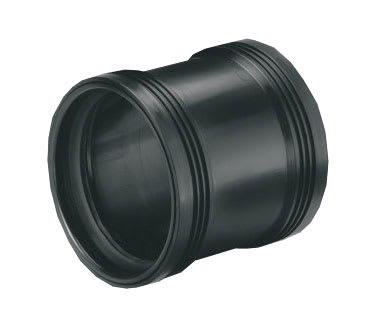 75MM WAFIX PP DOBBELTMUFFE SORT