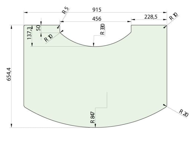 Glassplate (915x654mm) for Scan-line 805