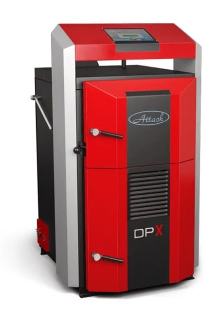 Attack 80 DPX Profi vedkjele med 440 liter vedmagasin