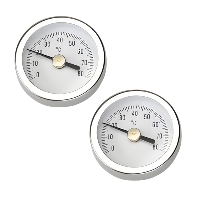 Termometer (2 stk) til kuleventilsett rett/albue (930950)