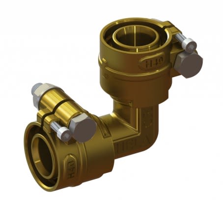 Skjøteunion albue m/ bolt, PN6