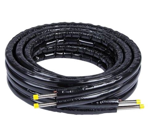 25m Solarflex, rustfri stålrør 2x20mm m/isolering