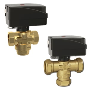 LK 525 3-veis vekselventil med EMV 110 230V motor - 1 m kabel