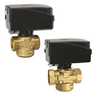 LK 525 2-veis ventil m/ EMV110K-2 230V motor NC  SPST - 1m kabel