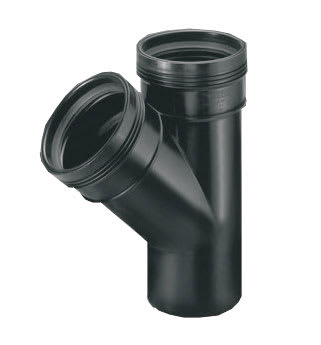 75/75 X 45° WAFIX PP GRENRØR SORT