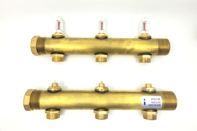 Snøsmelte fordeler 1 1/2" - 5 kurser m/ flowvisning