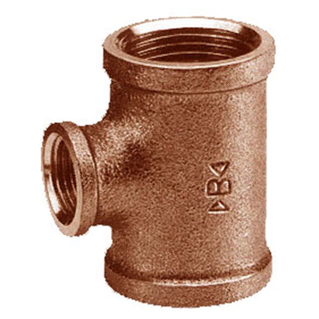 T-rør 1/2" x 3/8" 1/2" inv.g i messing