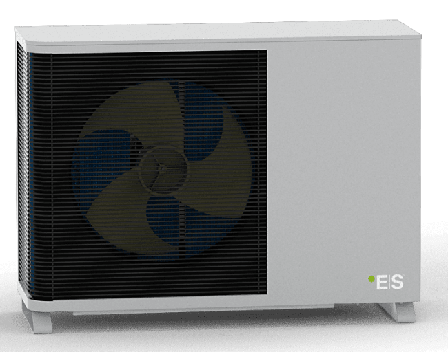 ES luft/vann 12 kW utedel, M8 R290 Monoblok 230V/1-fas/10A