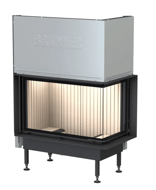 Brunner BKH 5.0 hjørne, høyre 50-82-42 STL med monteringsramme, svart 60mm