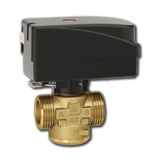 LK 525 2-veis ventil, 11m³/h, G3/4" UTV. m/ EMV110K-2 230V motor NC  SPST  - 1 meter kabel