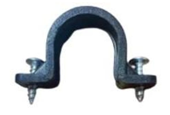 Plastklammer enkel m/ to festskruver, 25mm varerør