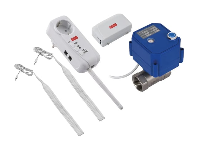 WaterFuse PlugIn trådløs lekkasjestopper 1 x ventil 3/4" inkl. 2 stk bomullsensor