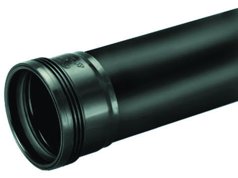 75X1000MM WAFIX PP RØR SORT M/MF