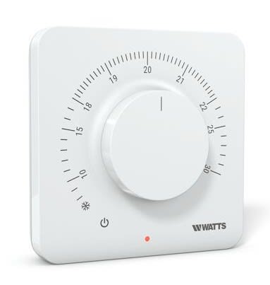 Watts analog trådløs romtermostat A03 m/ ratt