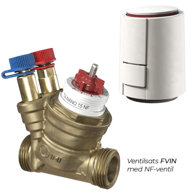 Savana 2-veisventil (197-1210 l/h) DN20 + Aktuator 230V NC