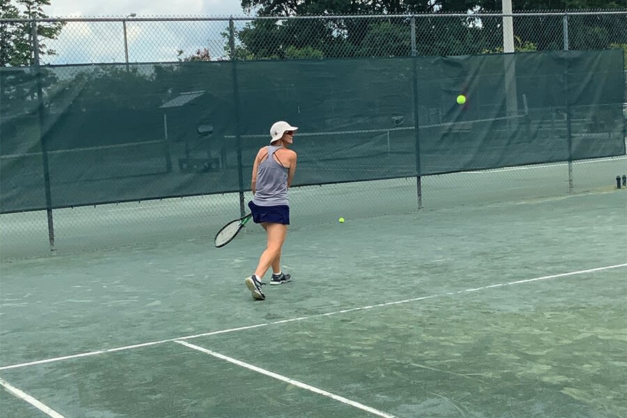 Pam Copeland on the court