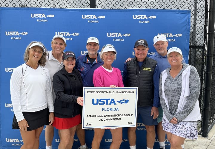 Los condados de Broward, Collier y Pinellas ganan el título en los campeonatos seccionales mixtos para mayores de 55 años (6.0/7.0/8.0).