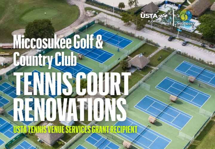 La Academia de Tenis David Ensignia lidera la renovación de las canchas del Miccosukee Golf & Country Club tras recibir una subvención de la USTA.