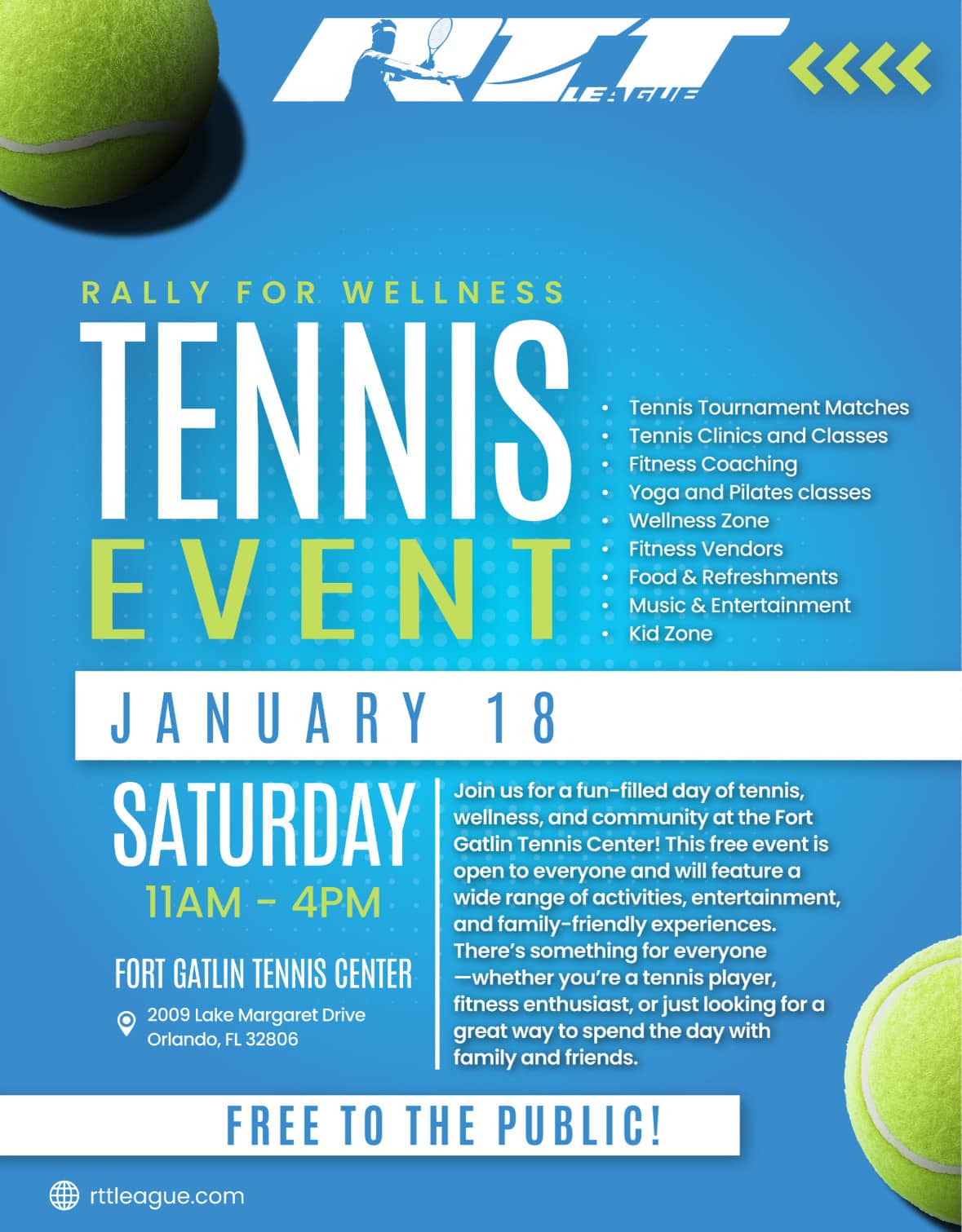 Rally For Wellness – Ft Gatlin Tennis Center