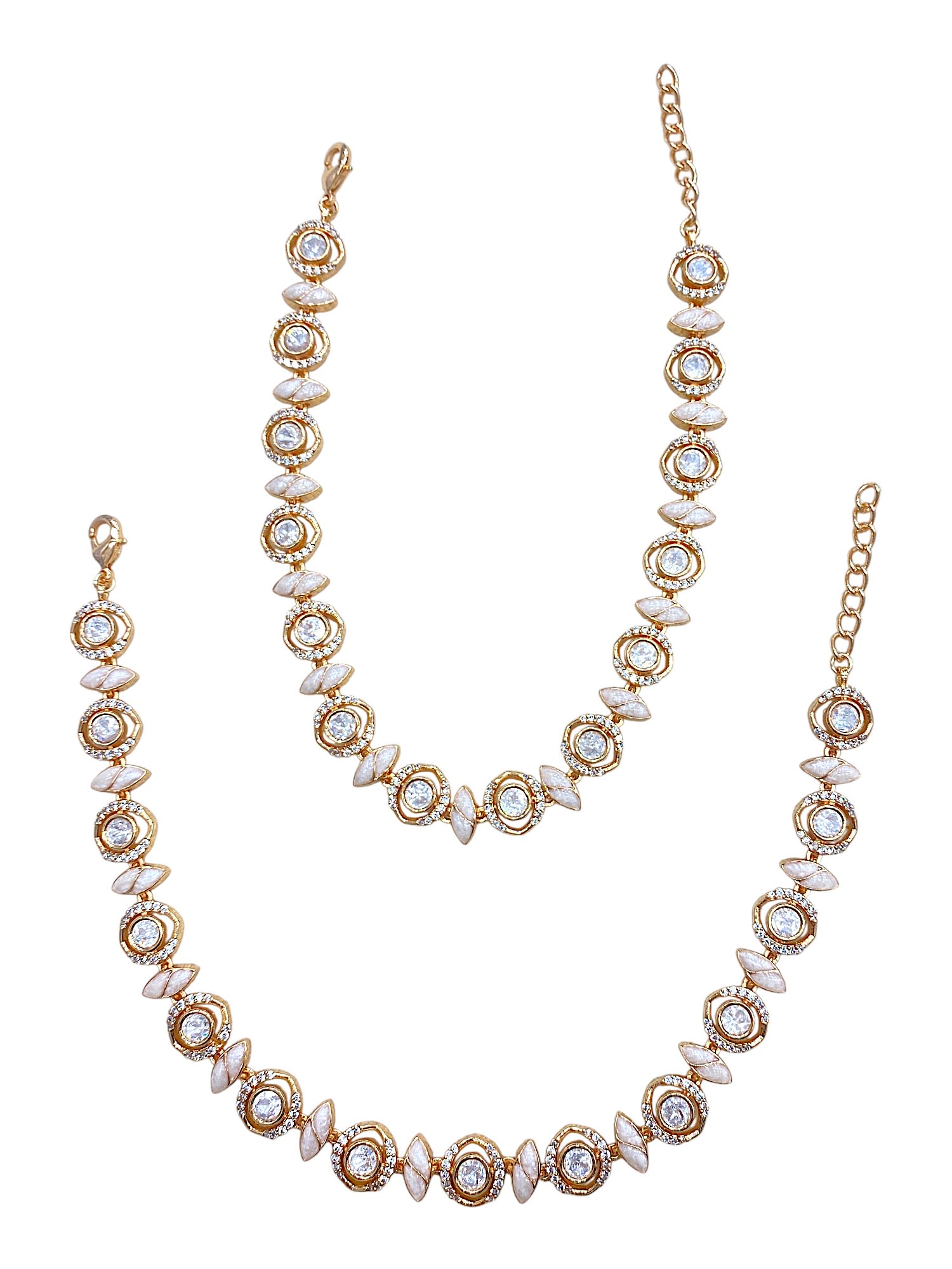 Festive Kundan Payal — handcrafted Anklets by Sirini Jewellery