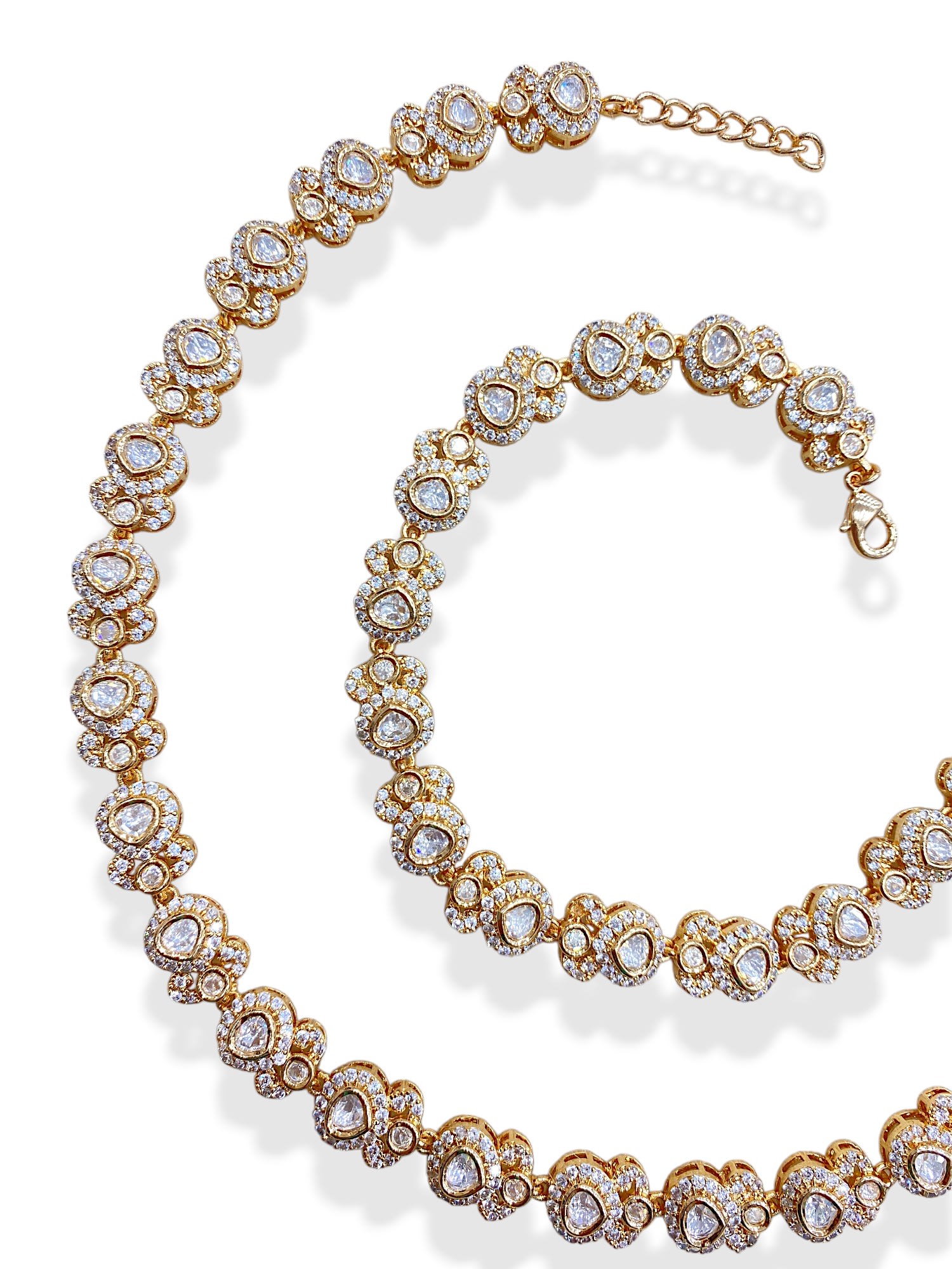 Karva Chauth Kundan Anklet Set thumbnail 3