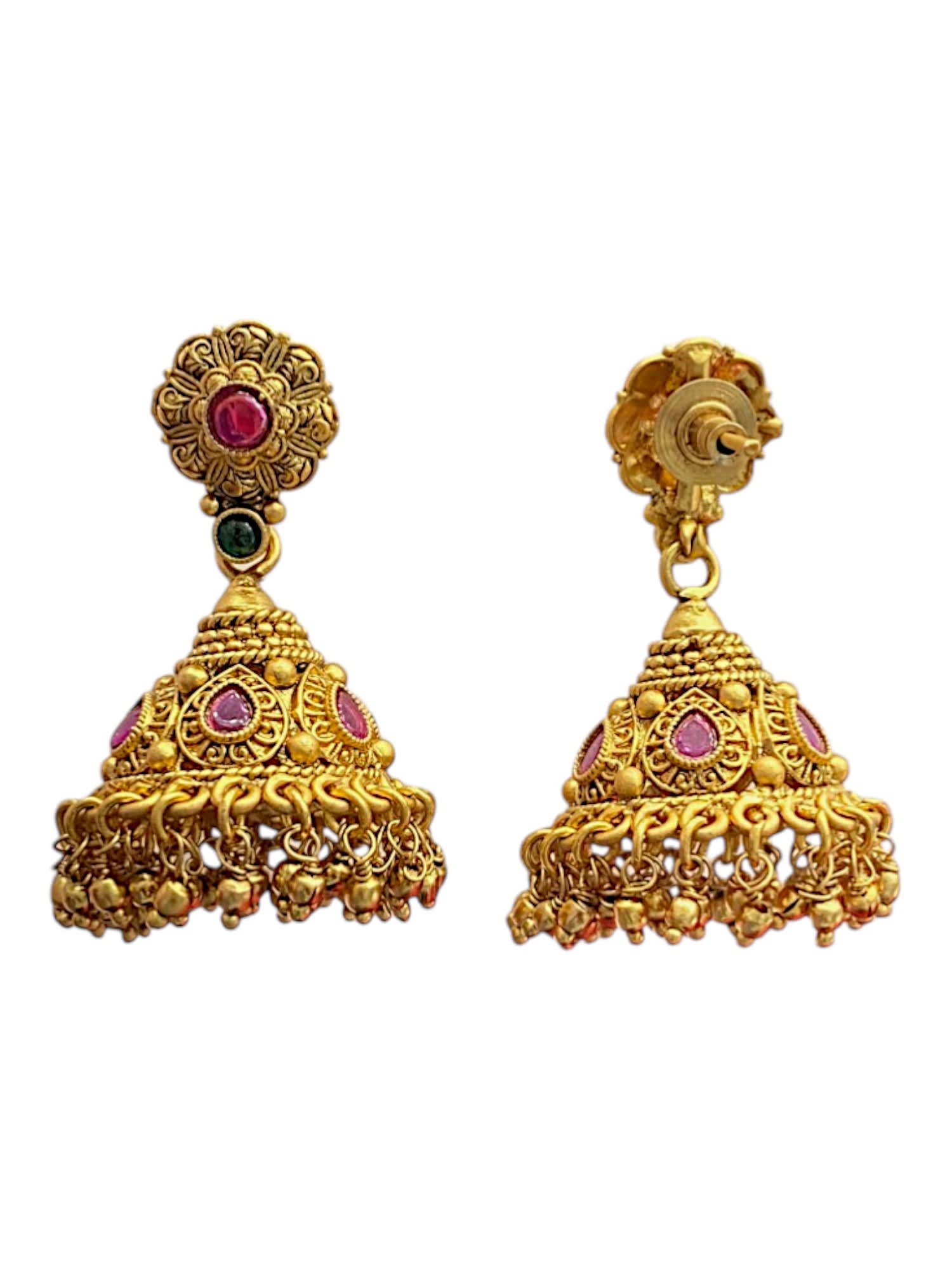 Festive Kundan Jhumkas thumbnail 3