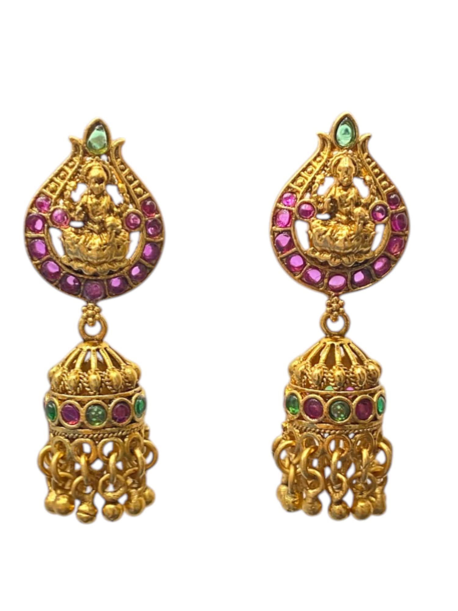 Diwali Meenakari Jhumkis — handcrafted Earrings by Sirini Jewellery