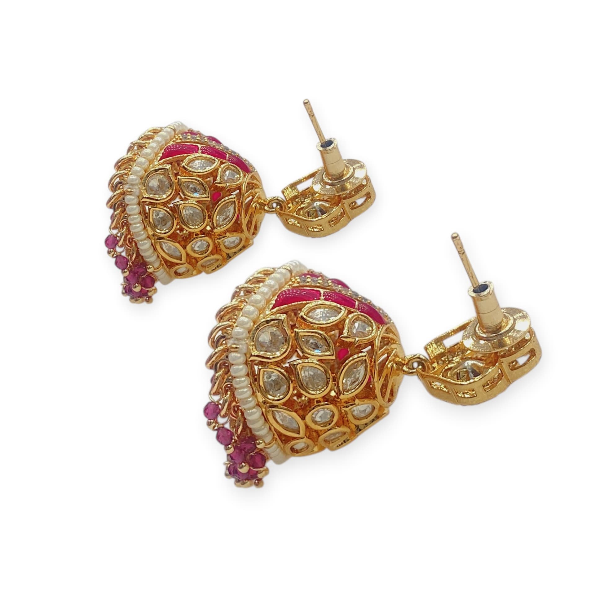 Diwali Kundan Jhumkas thumbnail 5