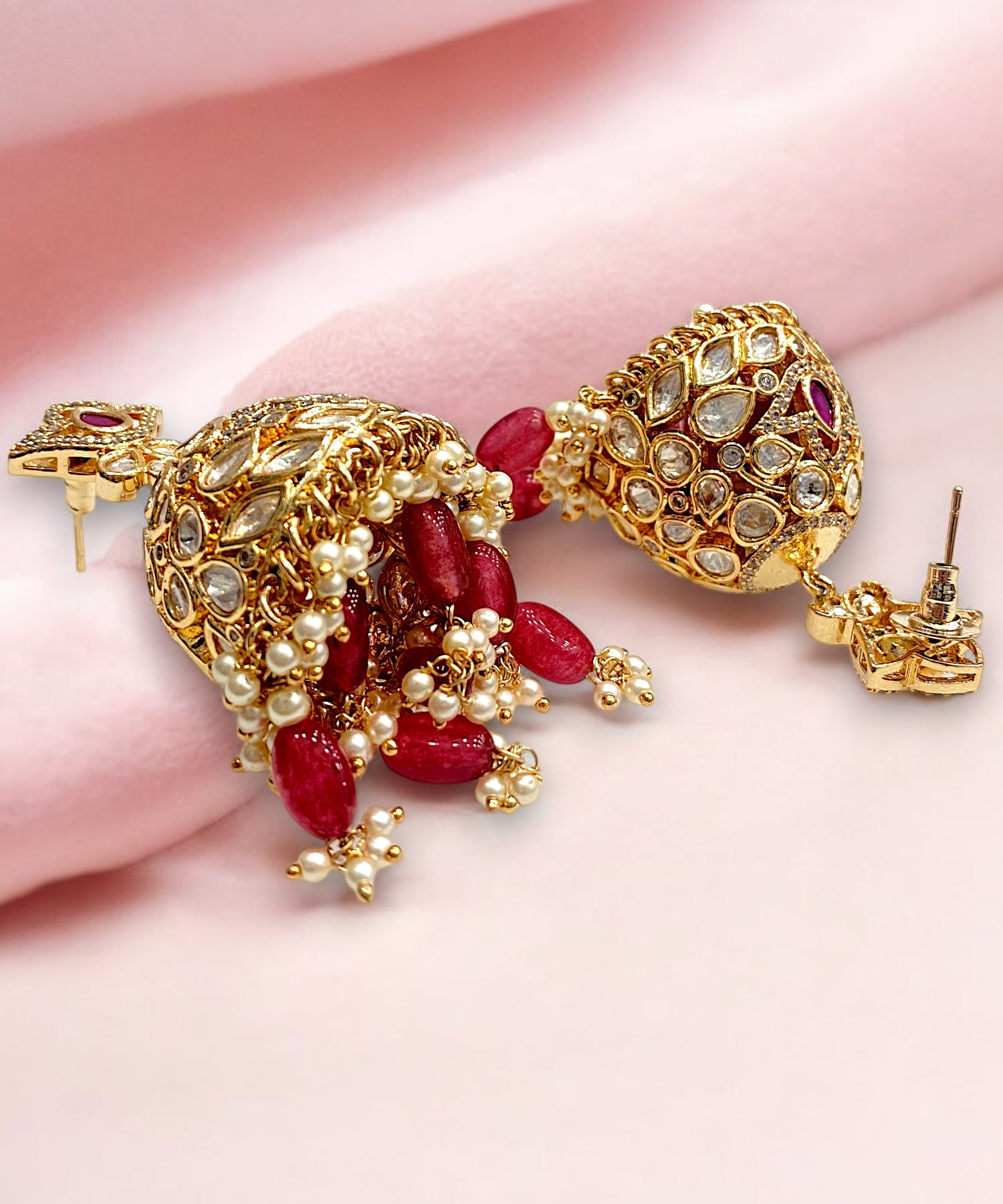 Navratri Temple Drop Earrings thumbnail 3