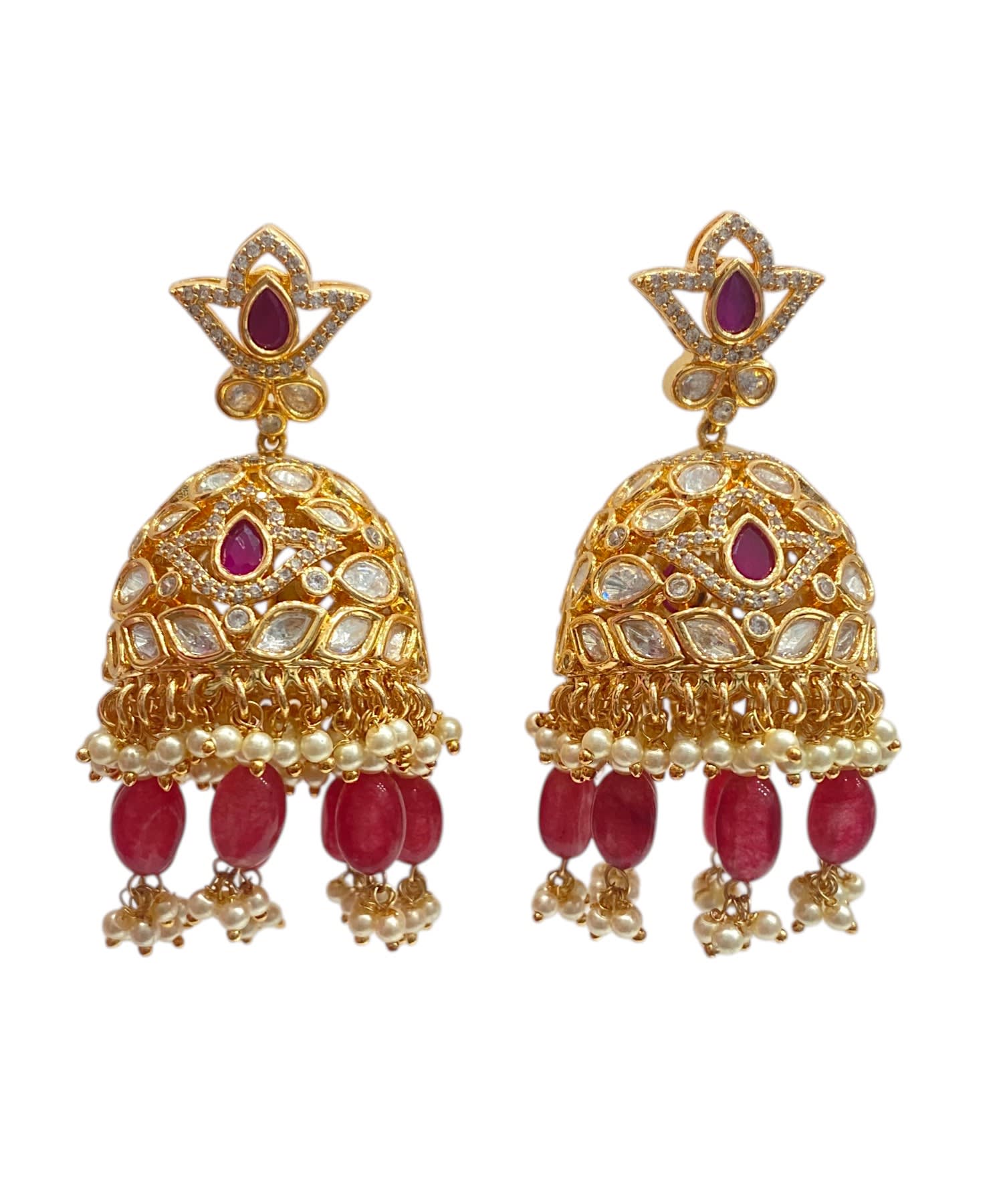 Navratri Temple Drop Earrings — handcrafted Earrings by Sirini Jewellery