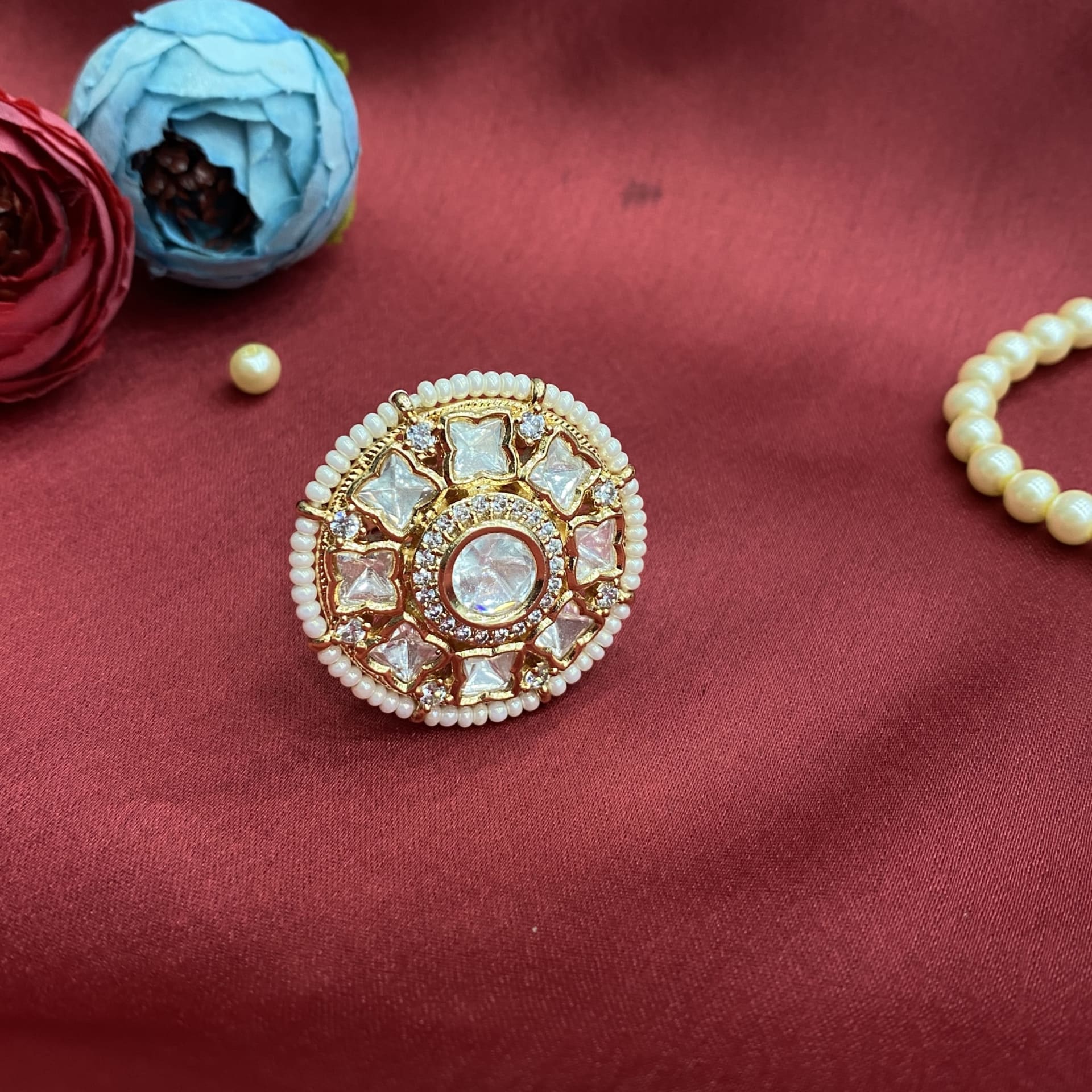 Festive Kundan Ring thumbnail 2