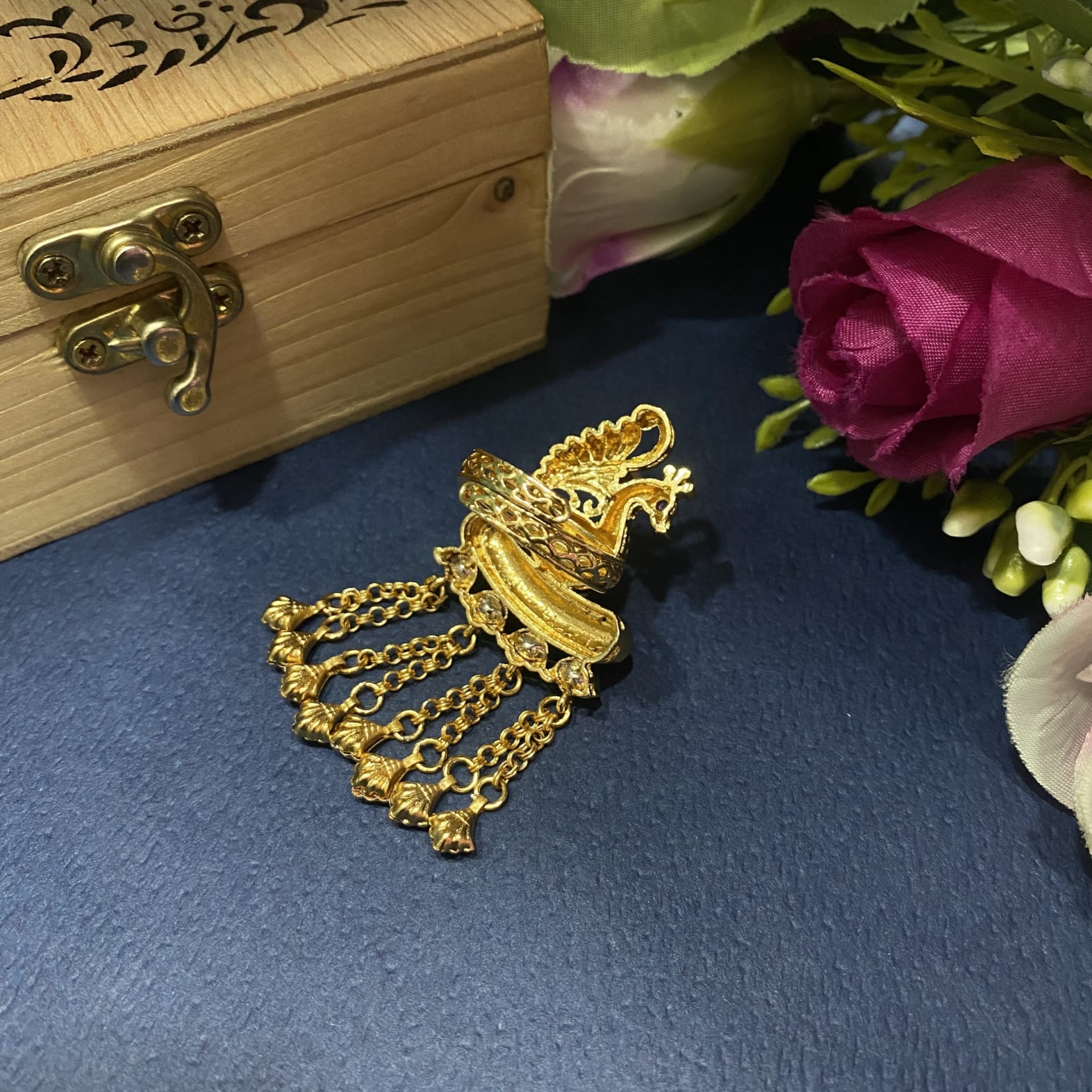 Teej Meenakari Statement Ring thumbnail 5