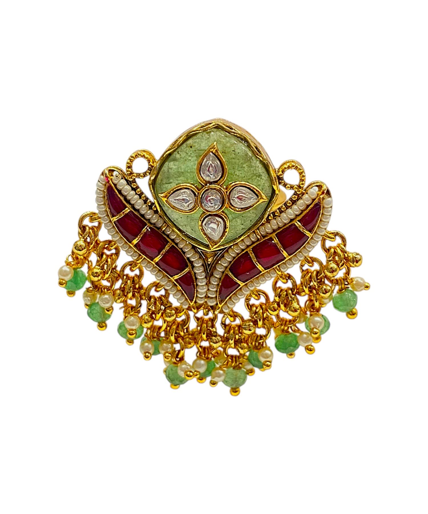 Diwali Polki Cocktail Ring thumbnail 3