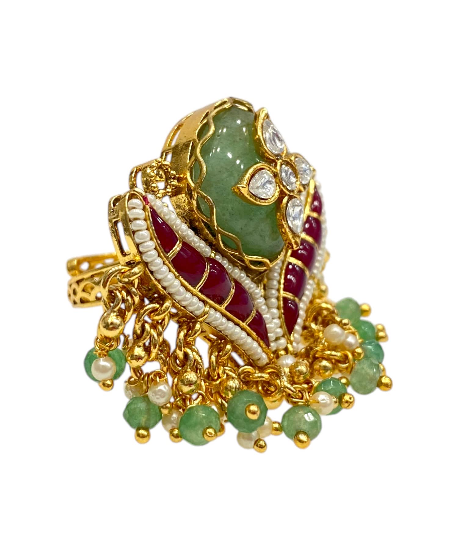 Diwali Polki Cocktail Ring — handcrafted Finger Rings by Sirini Jewellery