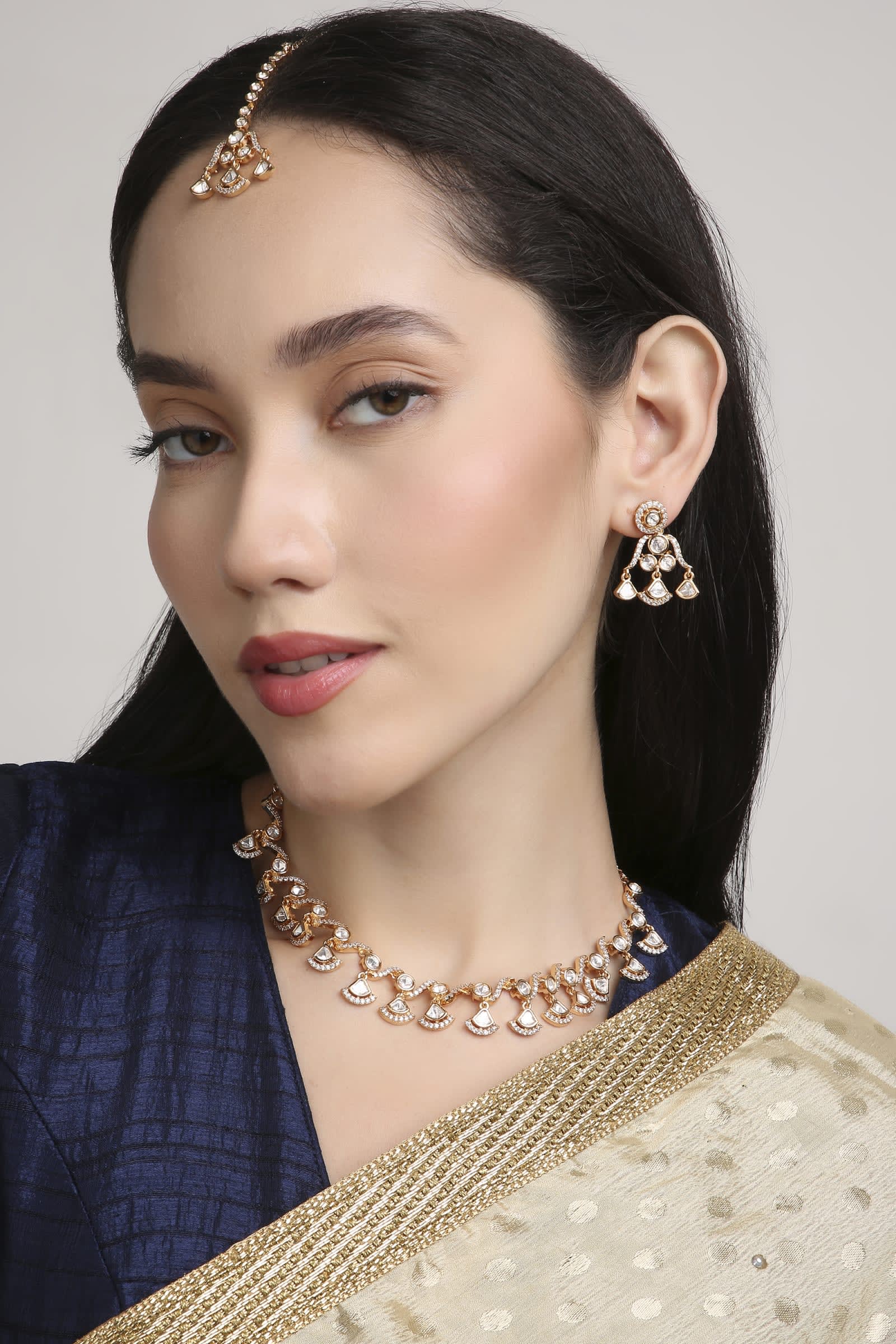Elegant White Statement Set | Sirini Jewellery