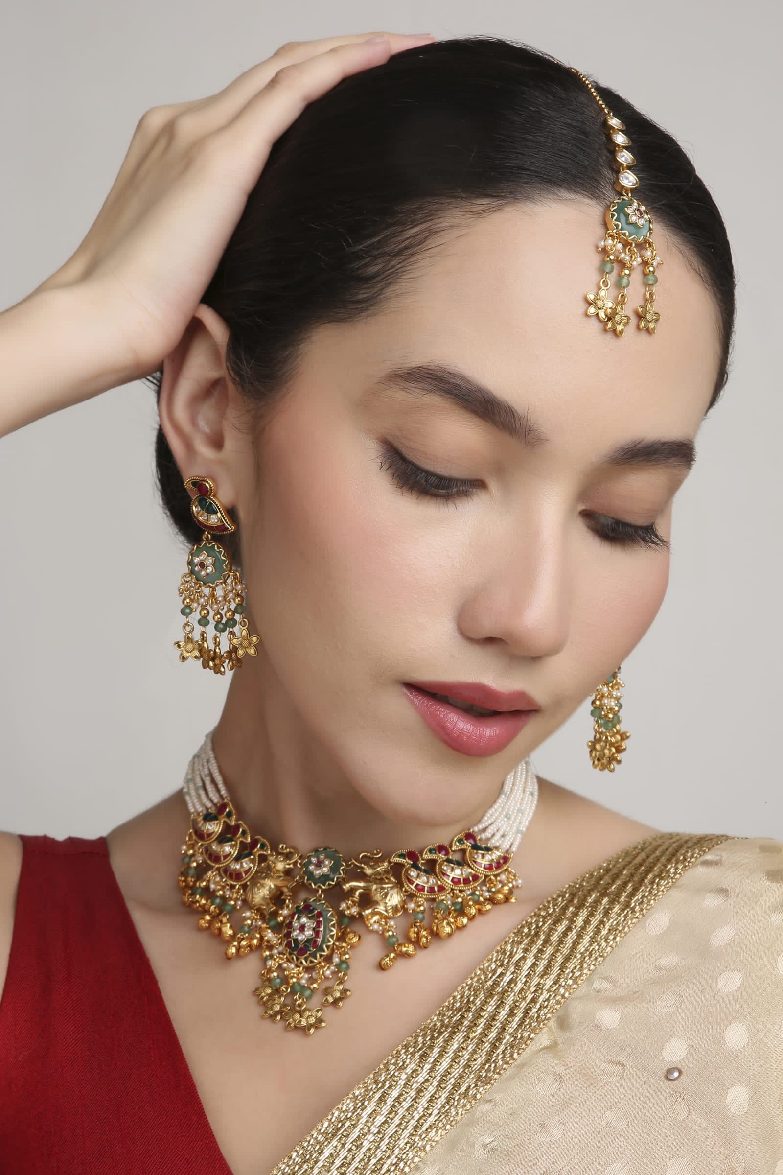 Bridal Kundan Choker Set thumbnail 5