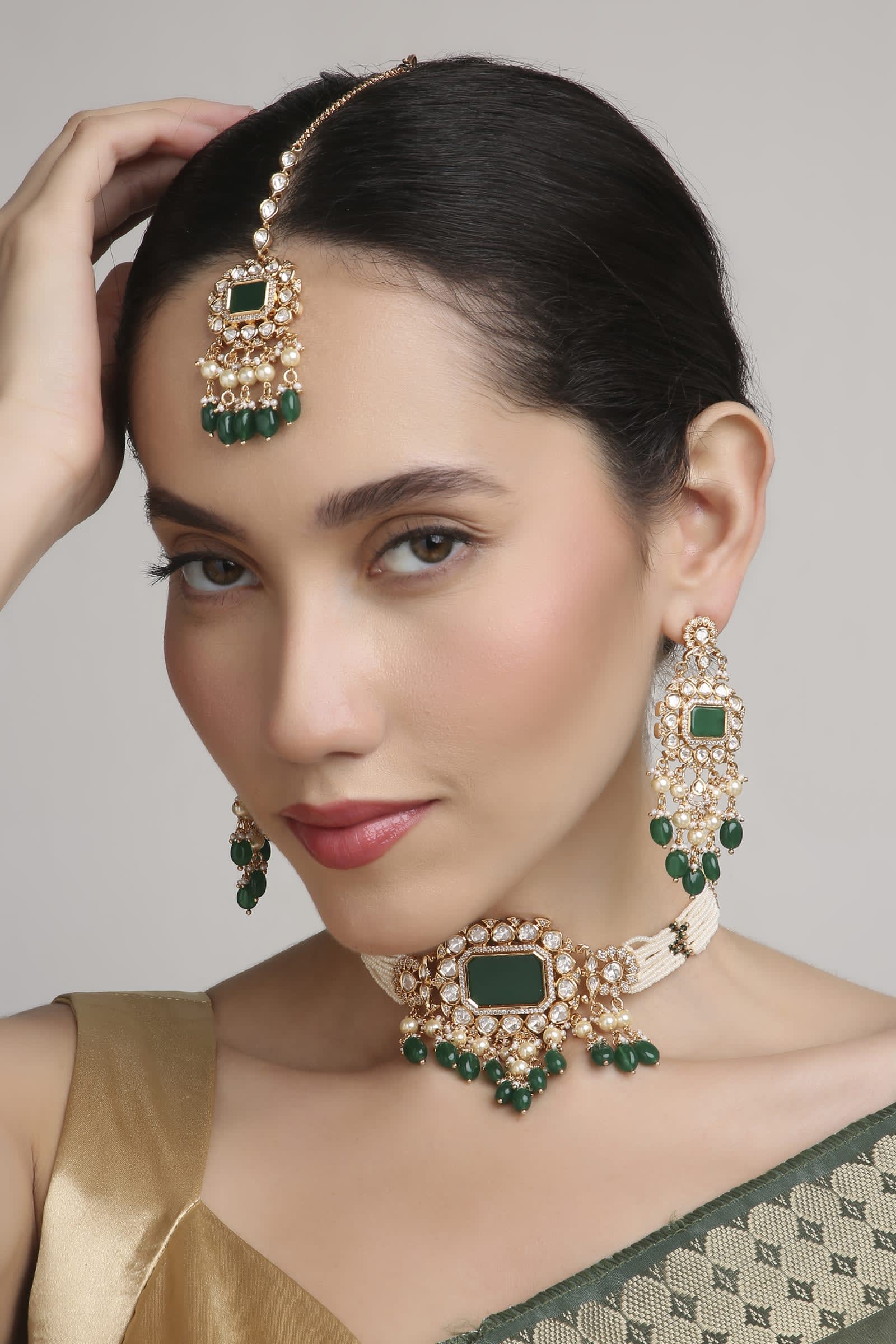 Dulhan Kundan Layered Set thumbnail 4