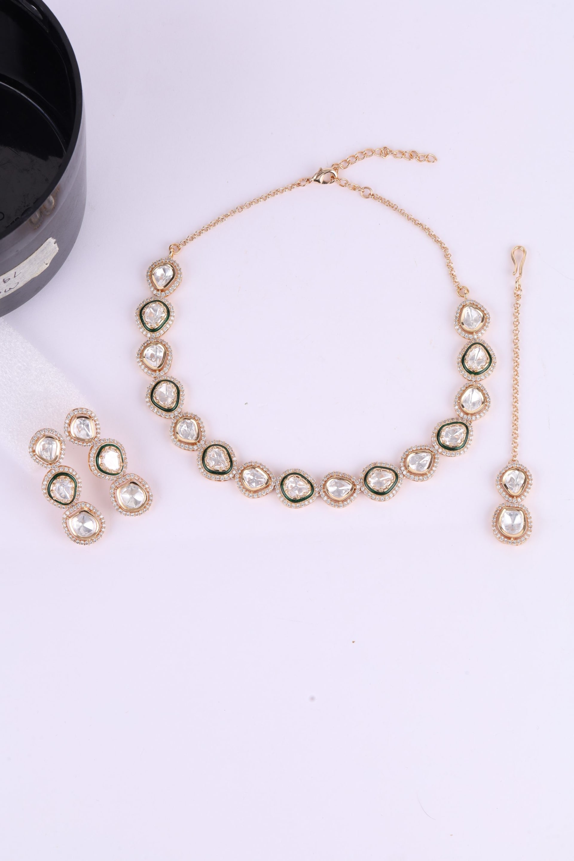 Sangeet Temple Necklace Set — main view | Sirini Jewellery