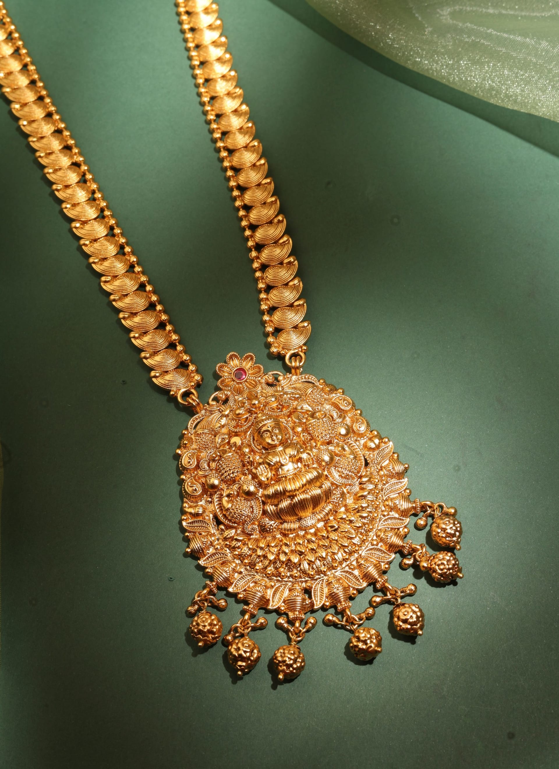 Festive Silver Polki Long Set — handcrafted Long Sets by Sirini Jewellery