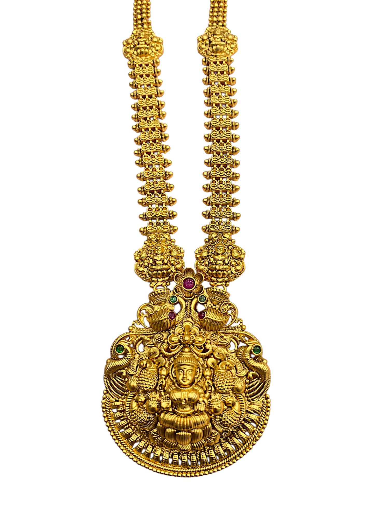 Navratri Temple Long Haar — handcrafted Long Sets by Sirini Jewellery - back view