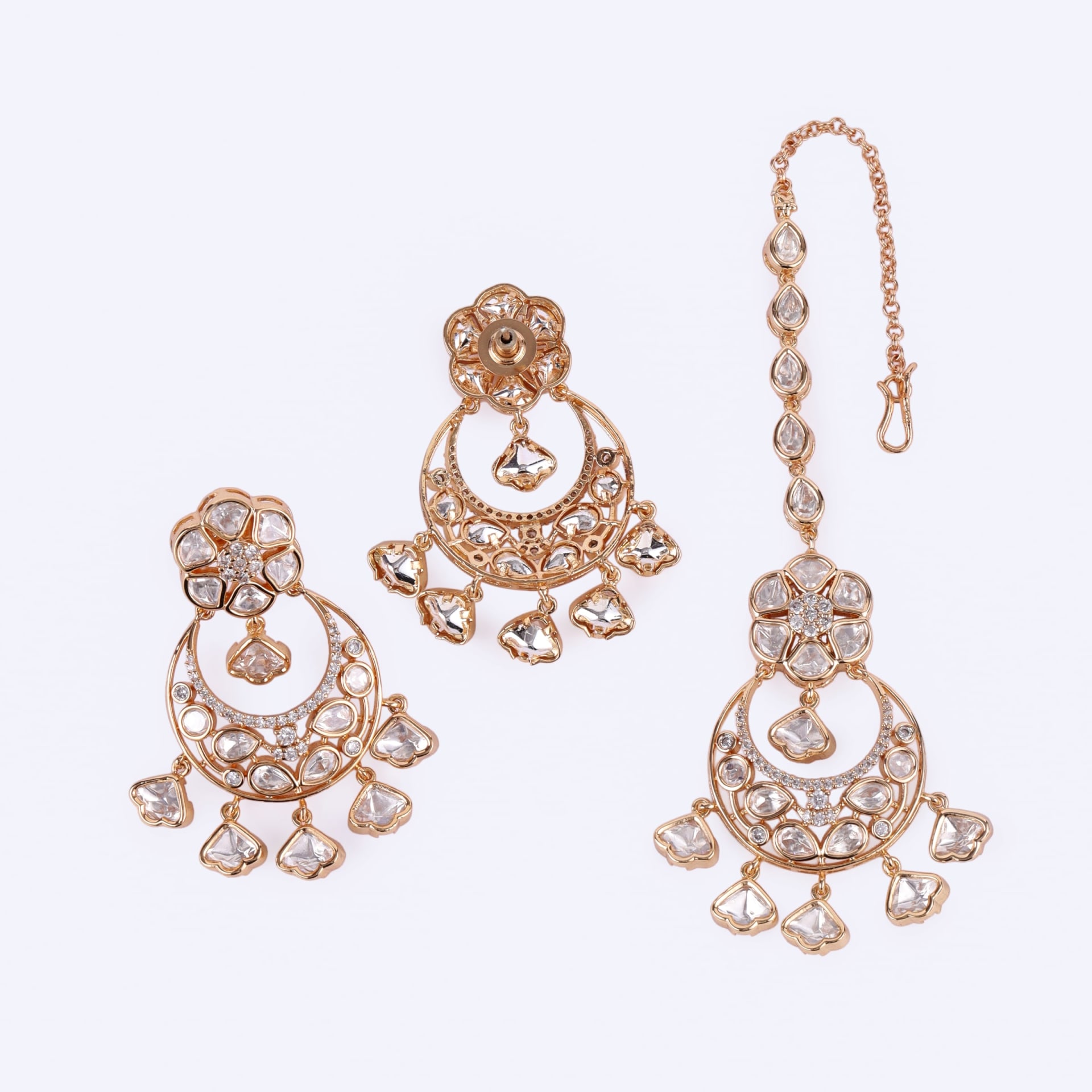 Bridal Brass Kundan Choker Set thumbnail 5