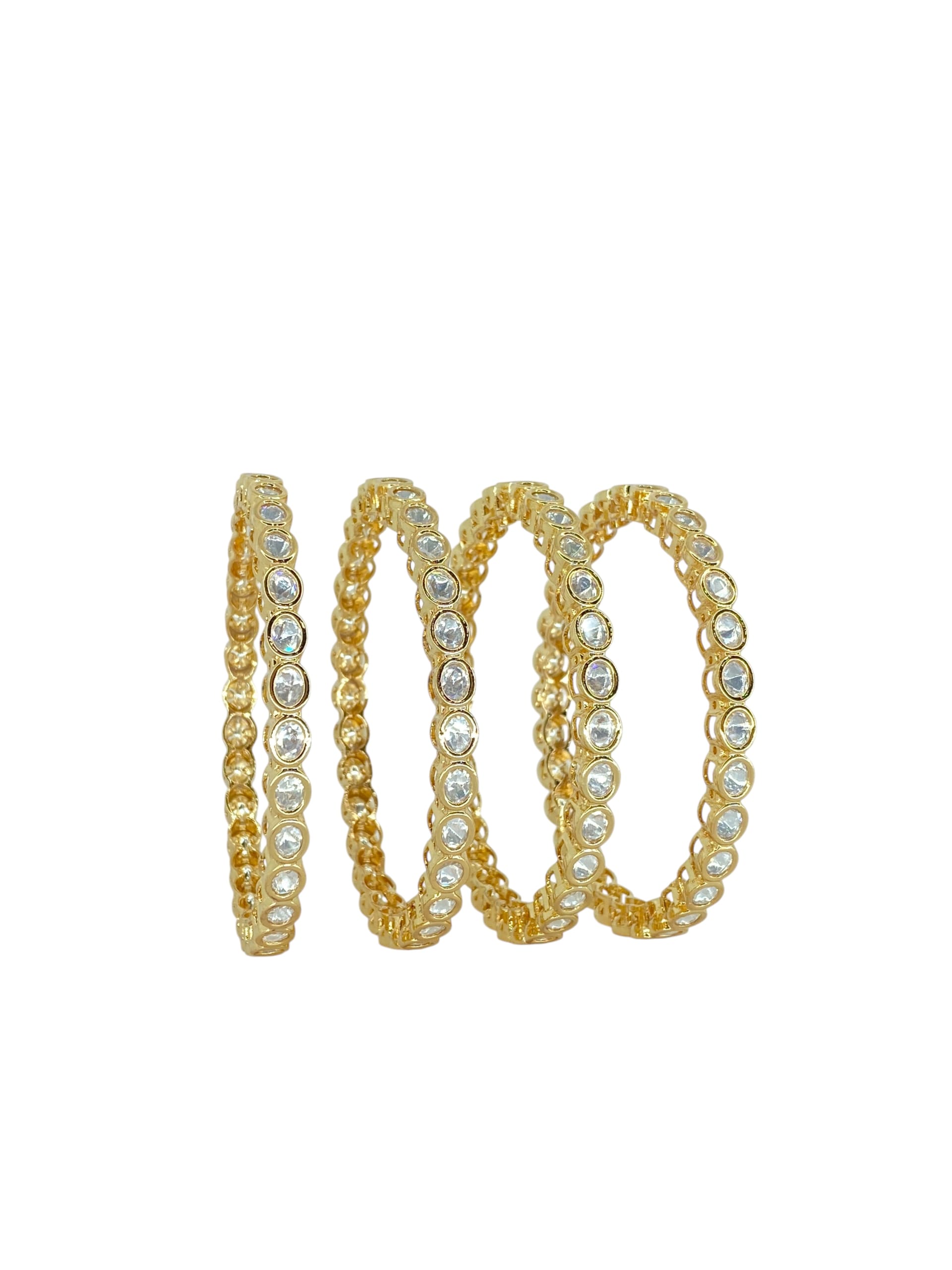 Festive Kundan Kada Set — handcrafted Bangles by Sirini Jewellery - back view