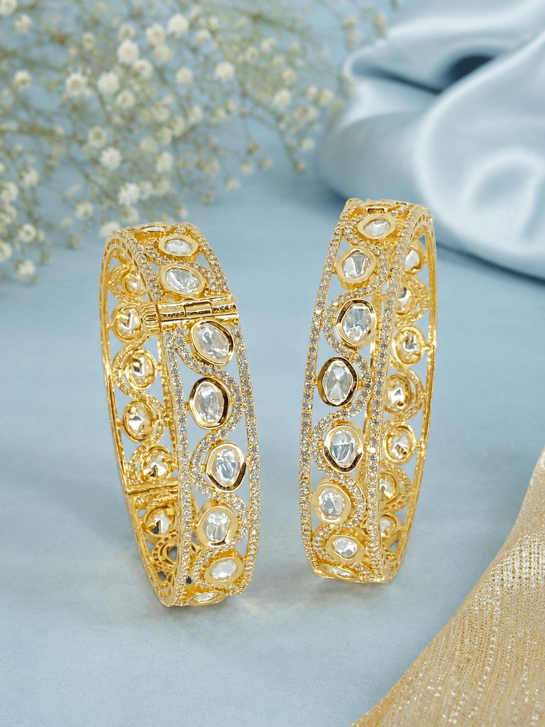 Navratri Kundan Bangles Set | Sirini Jewellery