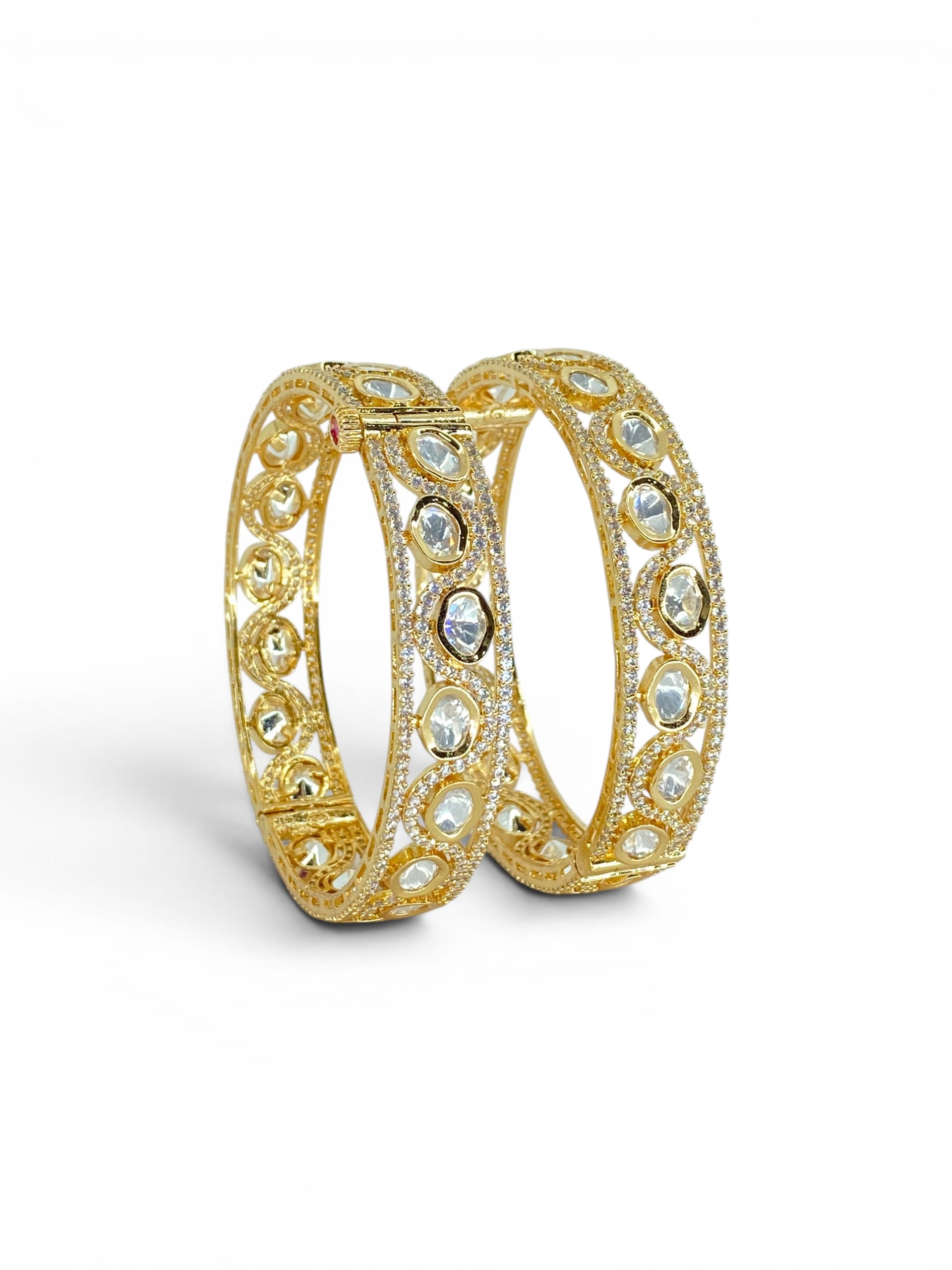 Navratri Kundan Bangles Set thumbnail 3